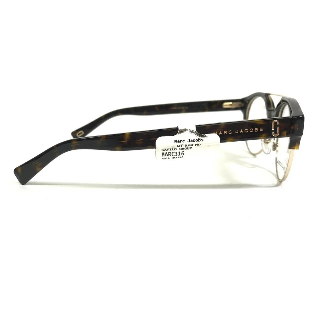 Marc Jacobs Eyeglasses Frames 316 086 Tortoise Gold Round Full Rim 49-20-145